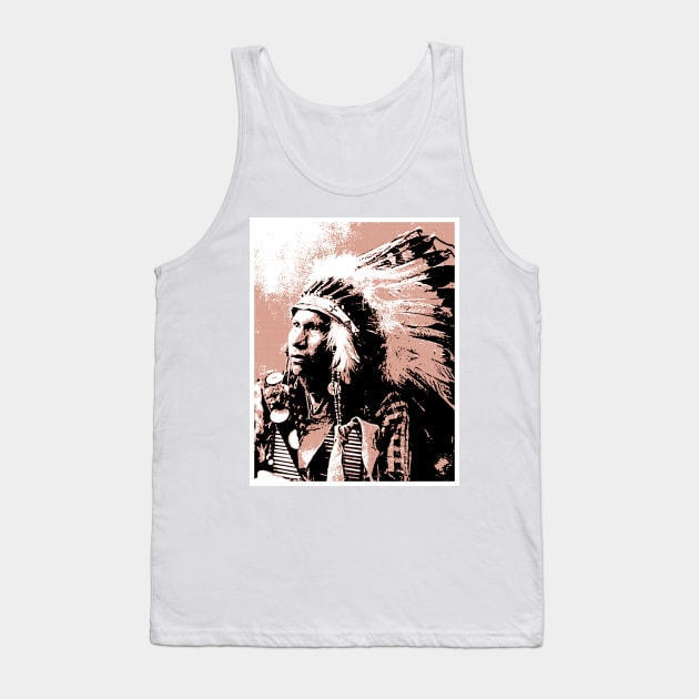 Afraid Of Hawk-Oglala Lakota Tank Top by truthtopower